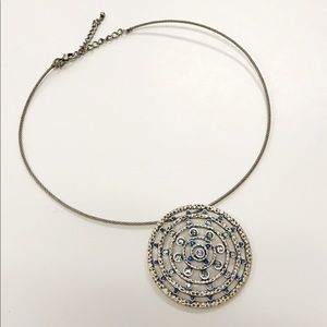 Gorgeous blue crystal statement necklace